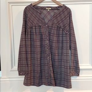 KORI Long Sleeve Button Down Flowing Shirt